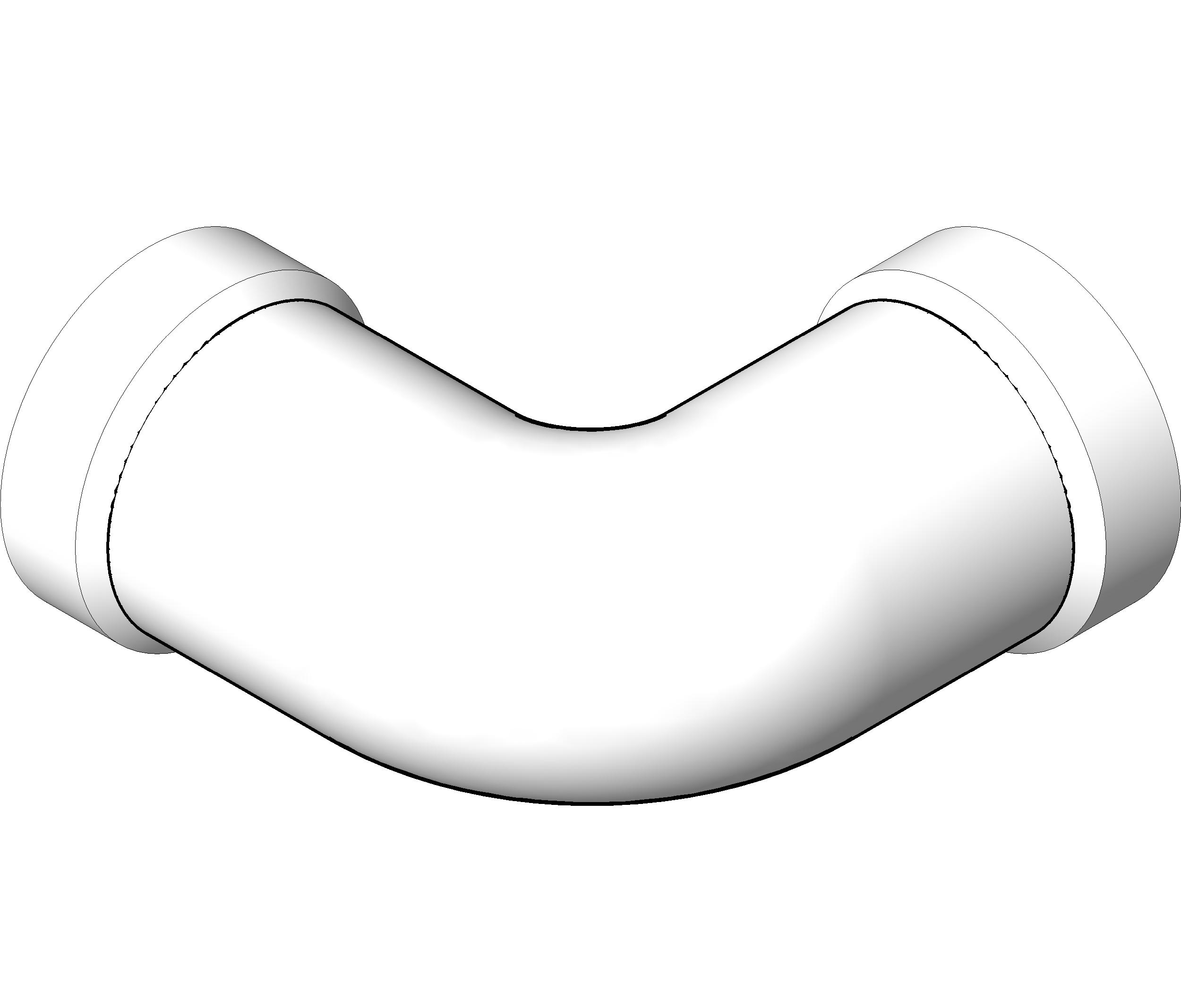 Pipe Fitting Long Sweep Quarter Bend PVC revit family free download