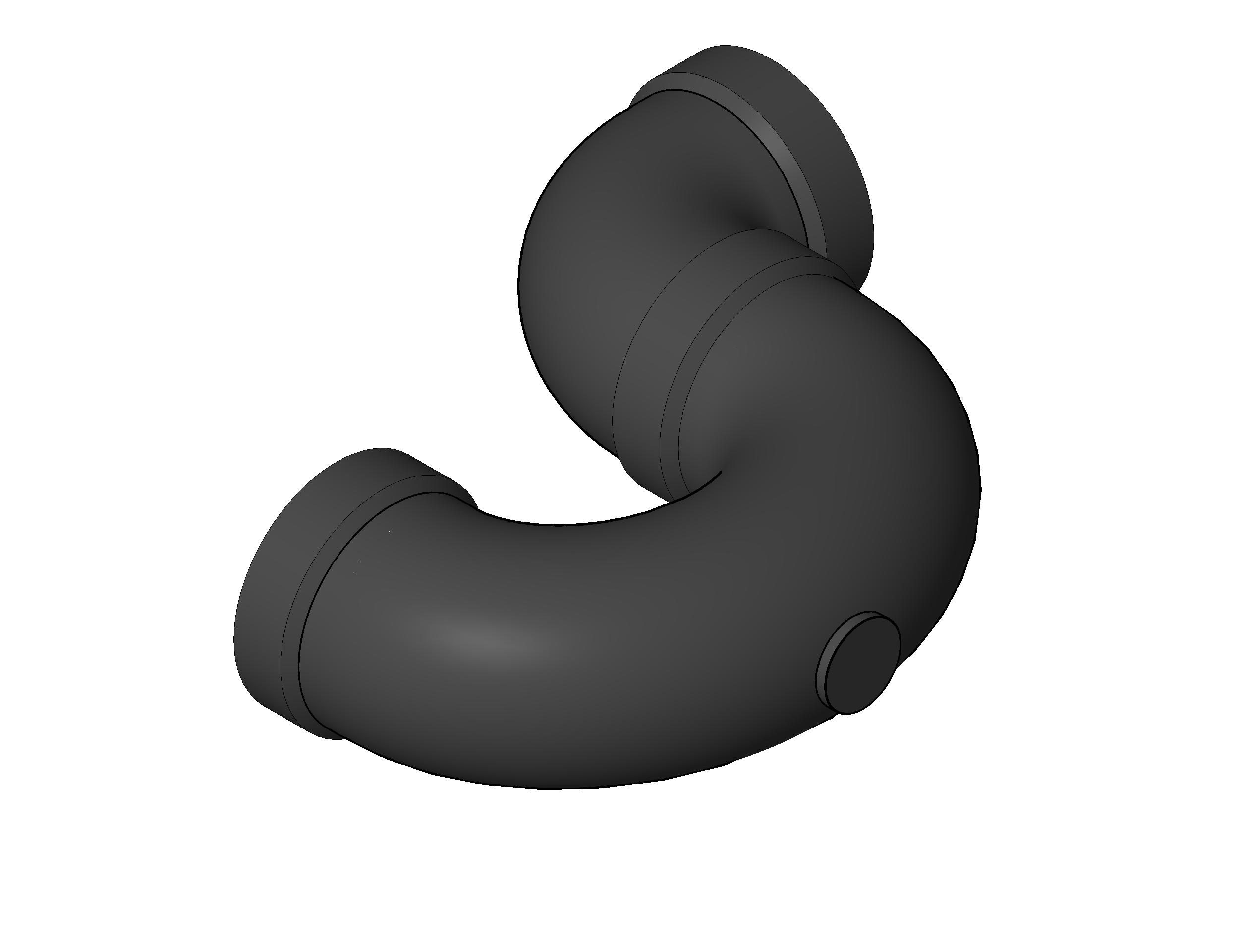 Pipe Fitting P Trap Cleanout ABS X revit family free download
