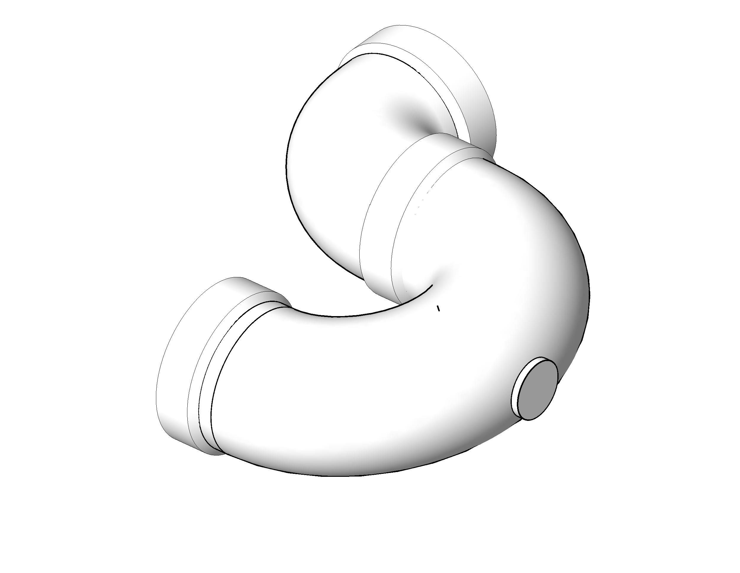 Pipe Fitting P Trap Cleanout PVC X revit family free download