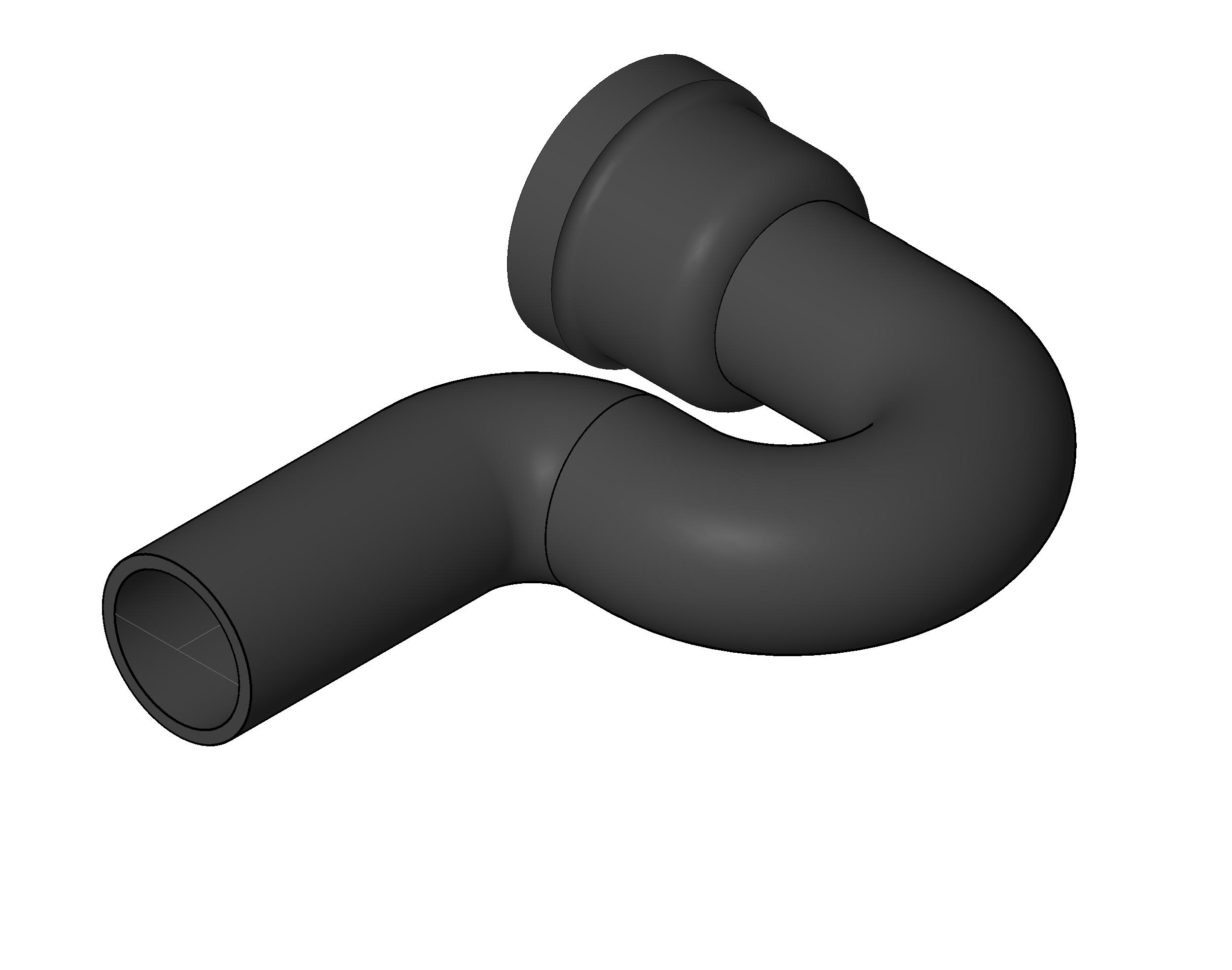 Pipe Fitting P Trap Heel Tap Cast Iron revit family free download