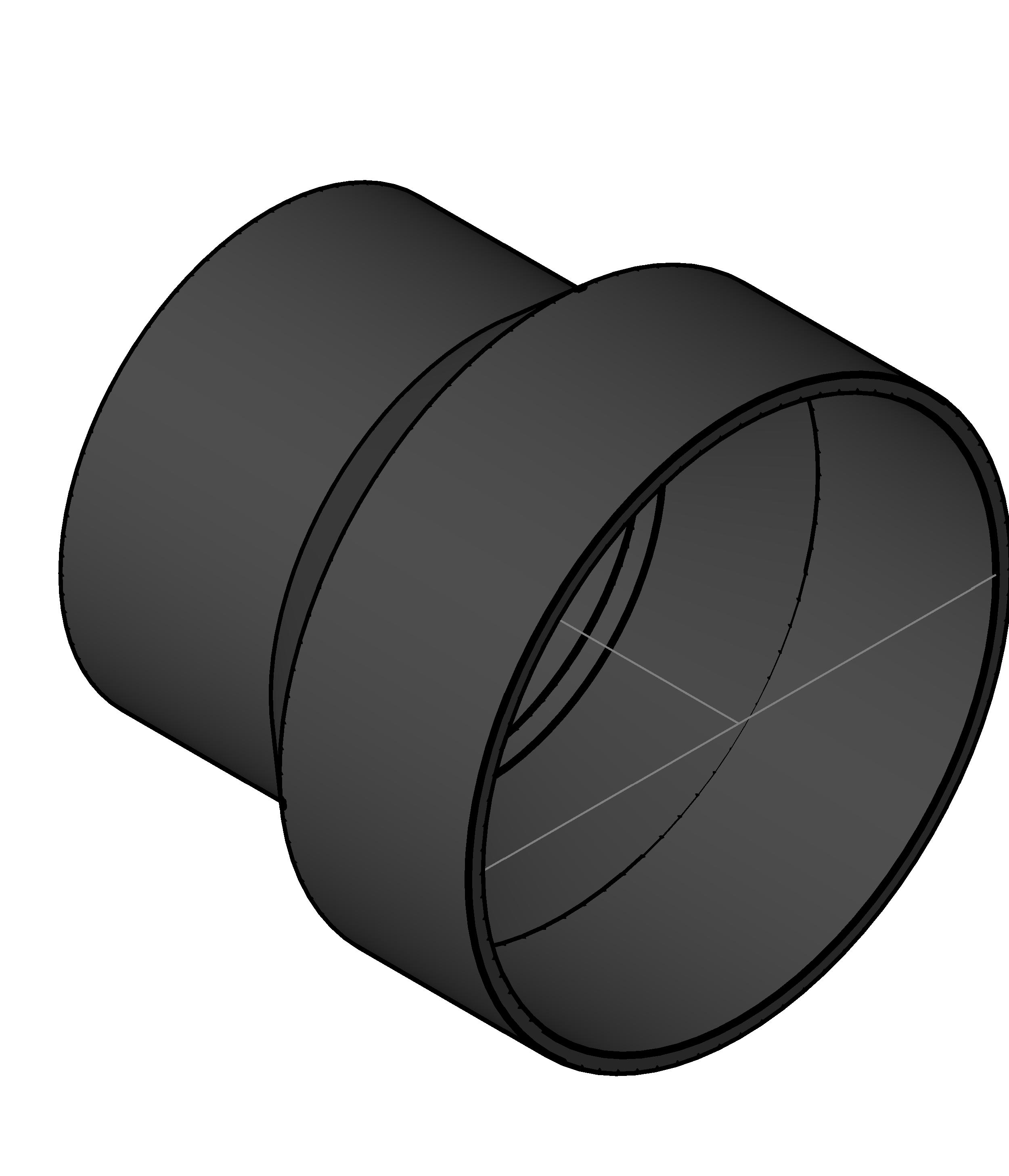 Pipe Fitting Pipe Increaser Reducer ABS revit family free download