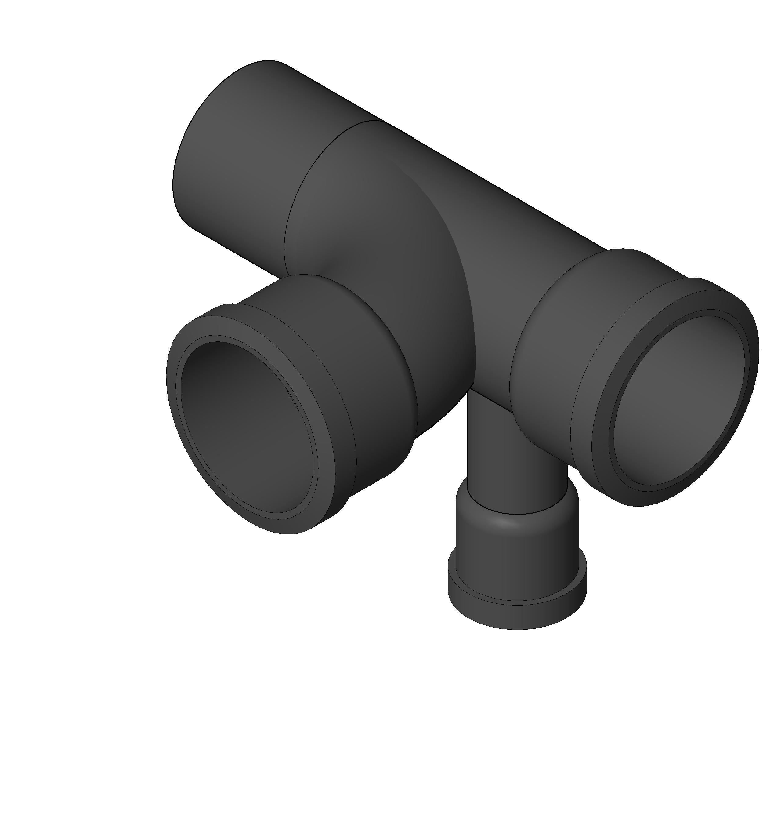 Pipe Fitting Sanitary Tee LH Side Tap Cast Iron revit family free download