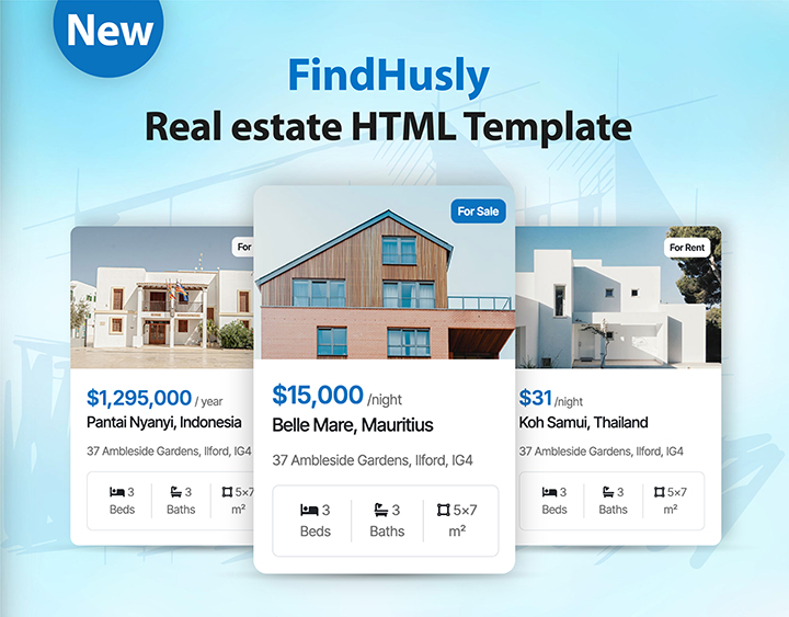 FindHusly - Real Estate Directory Listing HTML Template - 1