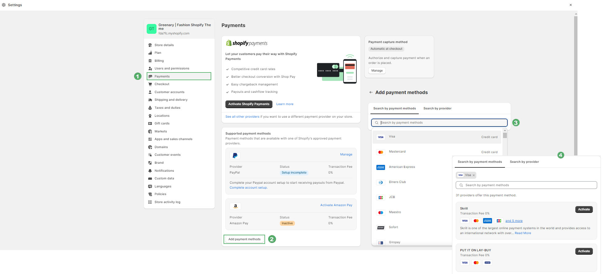 payment method