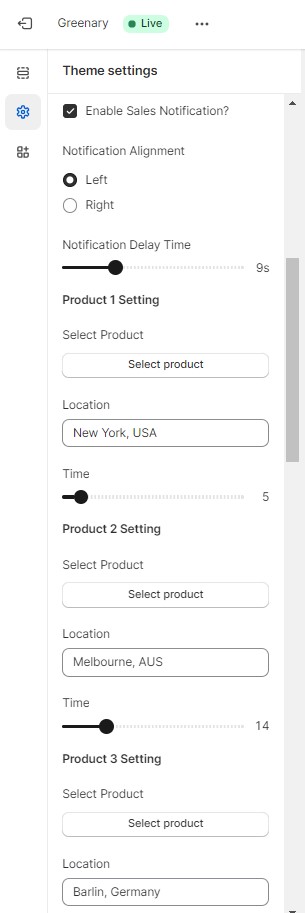 sales notification