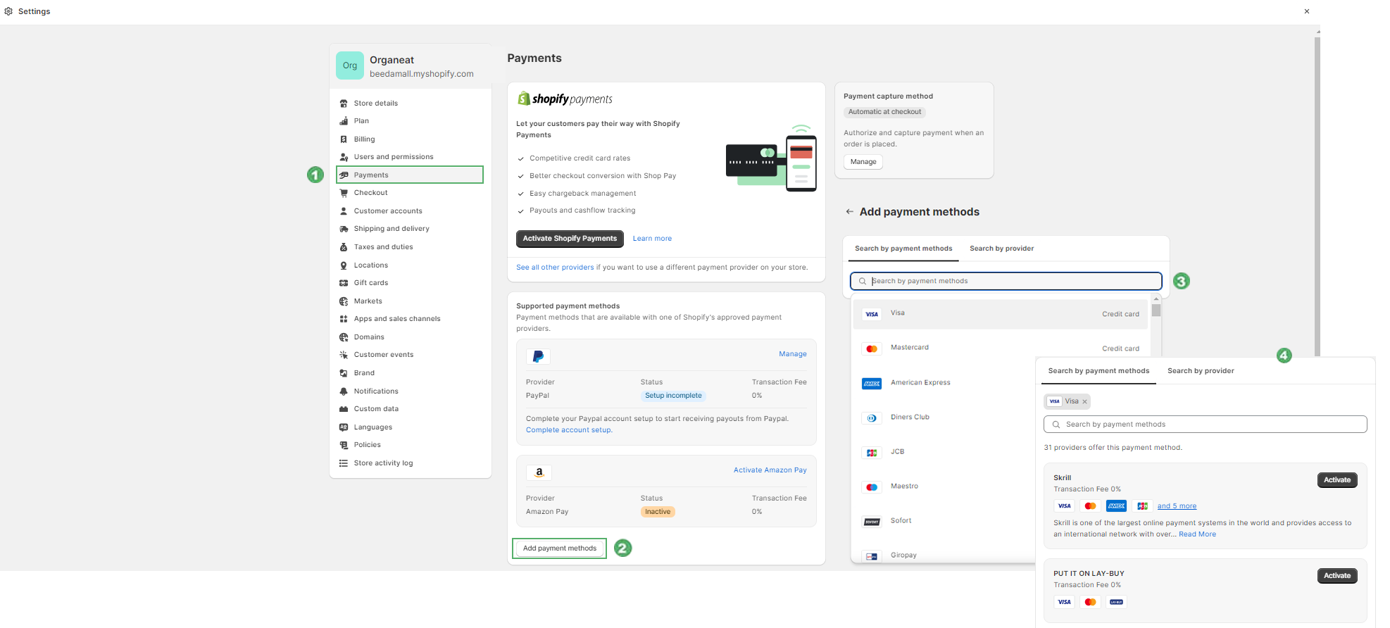 payment method