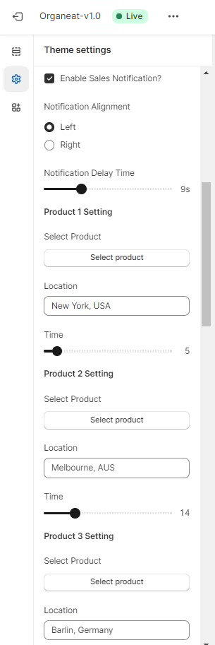 sales notification
