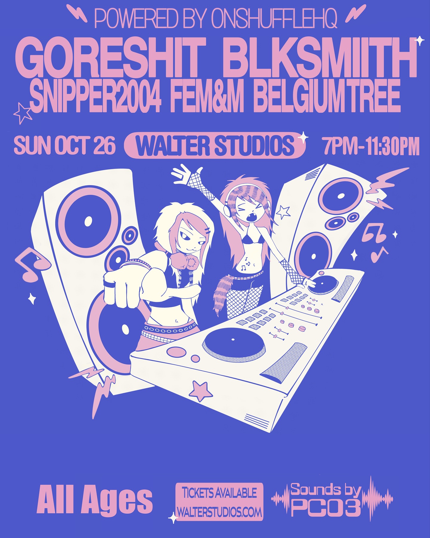 Goreshit x Blksmith flyer
