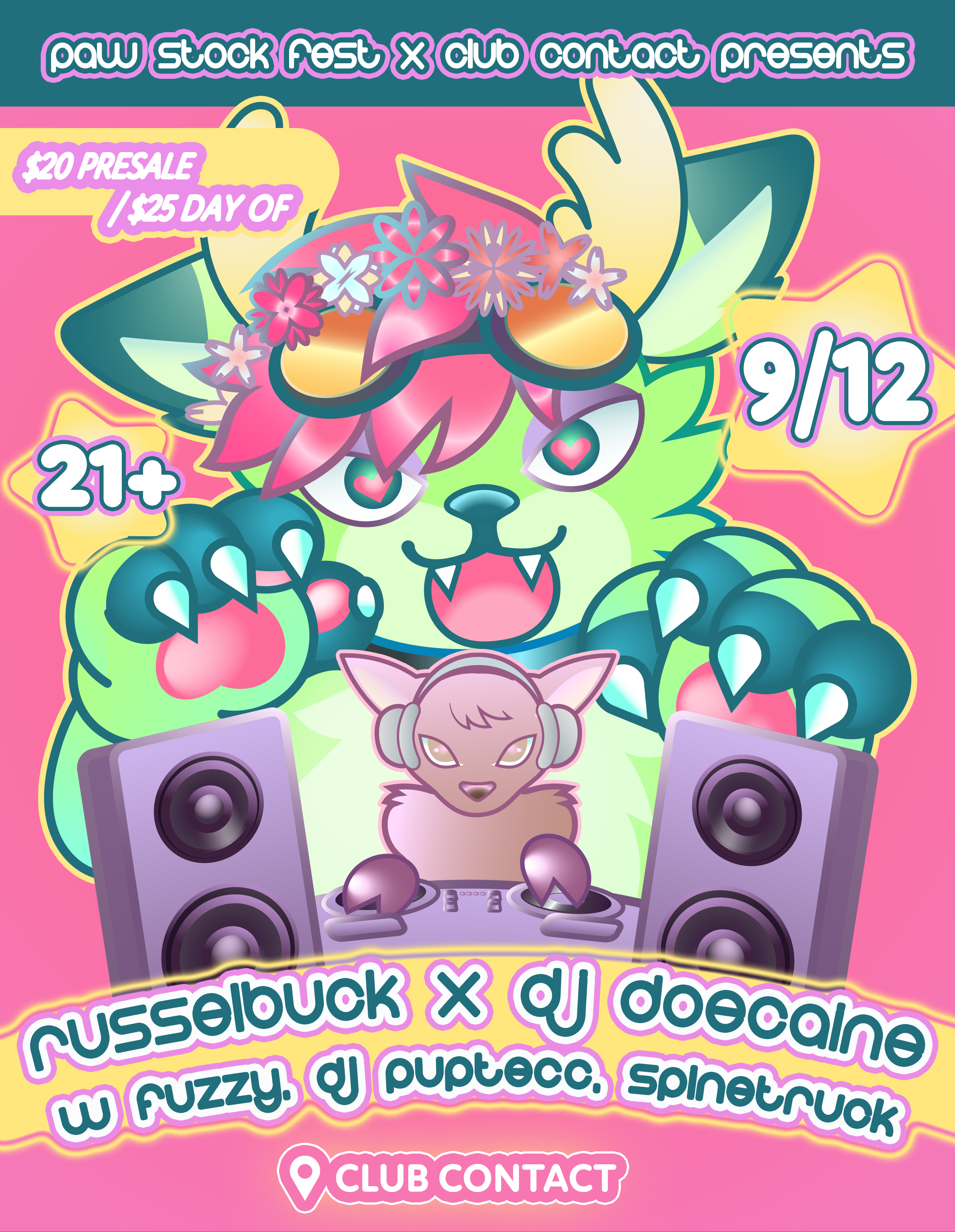 RussleBuck X DJ DoeCain @ Club Contact flyer