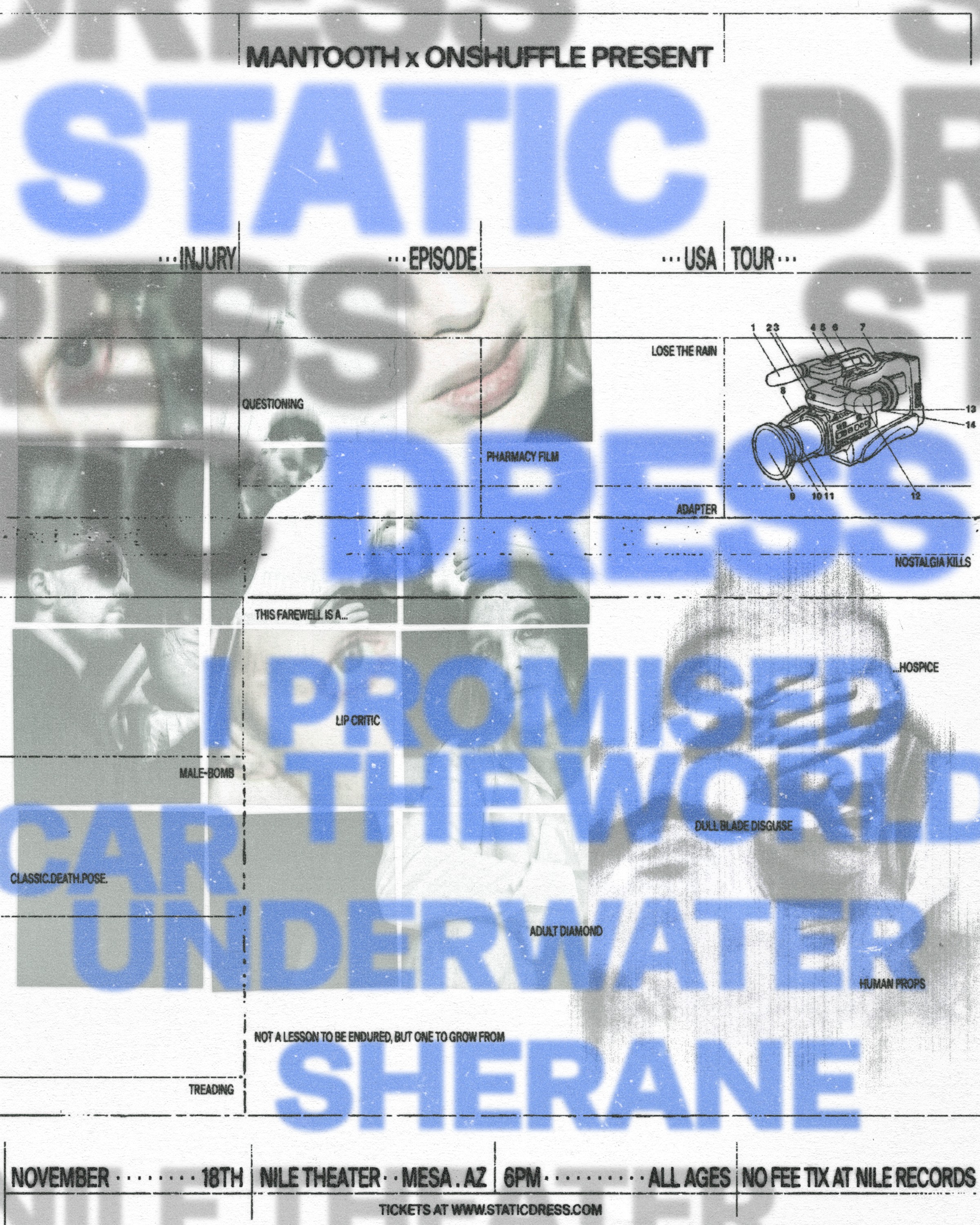 Static Dress at the Nile Theatre flyer