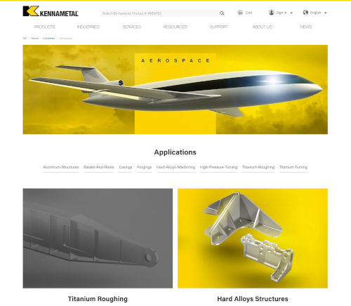 Kennametal AEM Website