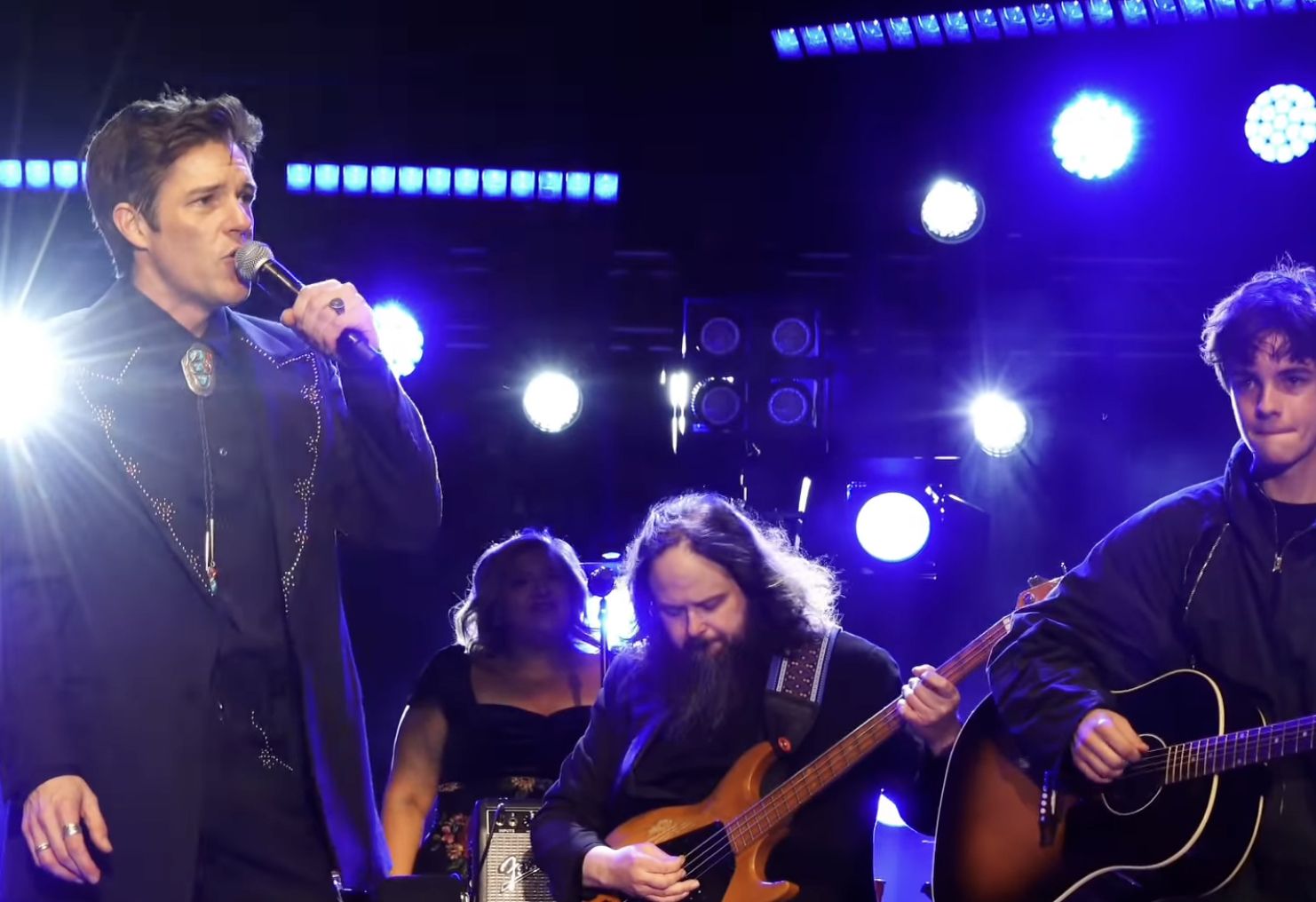 brandon flowers and his son cover oasis at salt lake city show