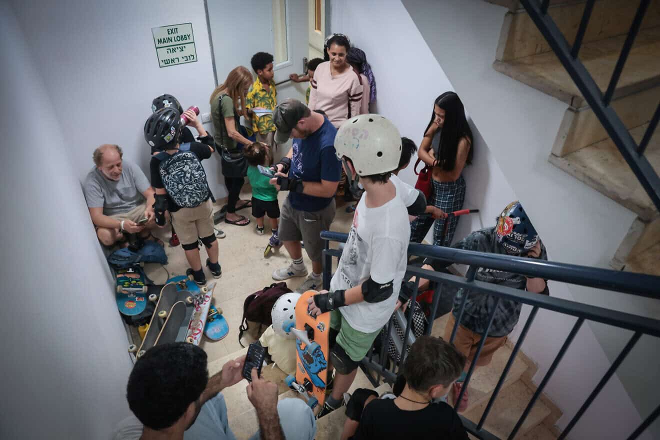 A family finding refuge and safety in a provided shelter.