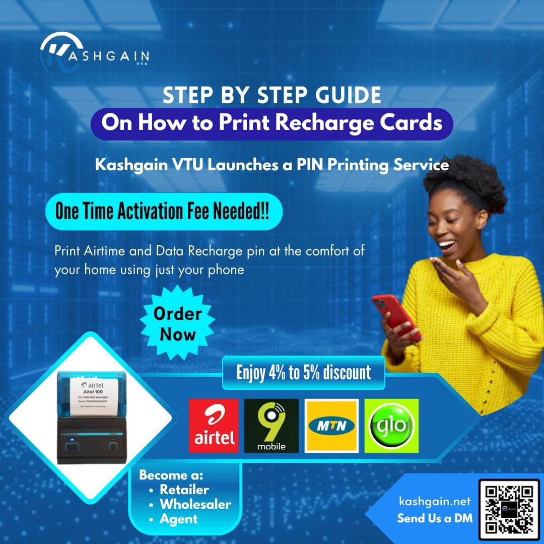 Recharge Card Printing Business: Wholesale And Retail Sales And Distribution Of Recharge Card