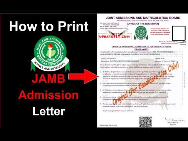 Easiest Way To Print Jamb Admission Letter Online From The Comfort Of Your Home