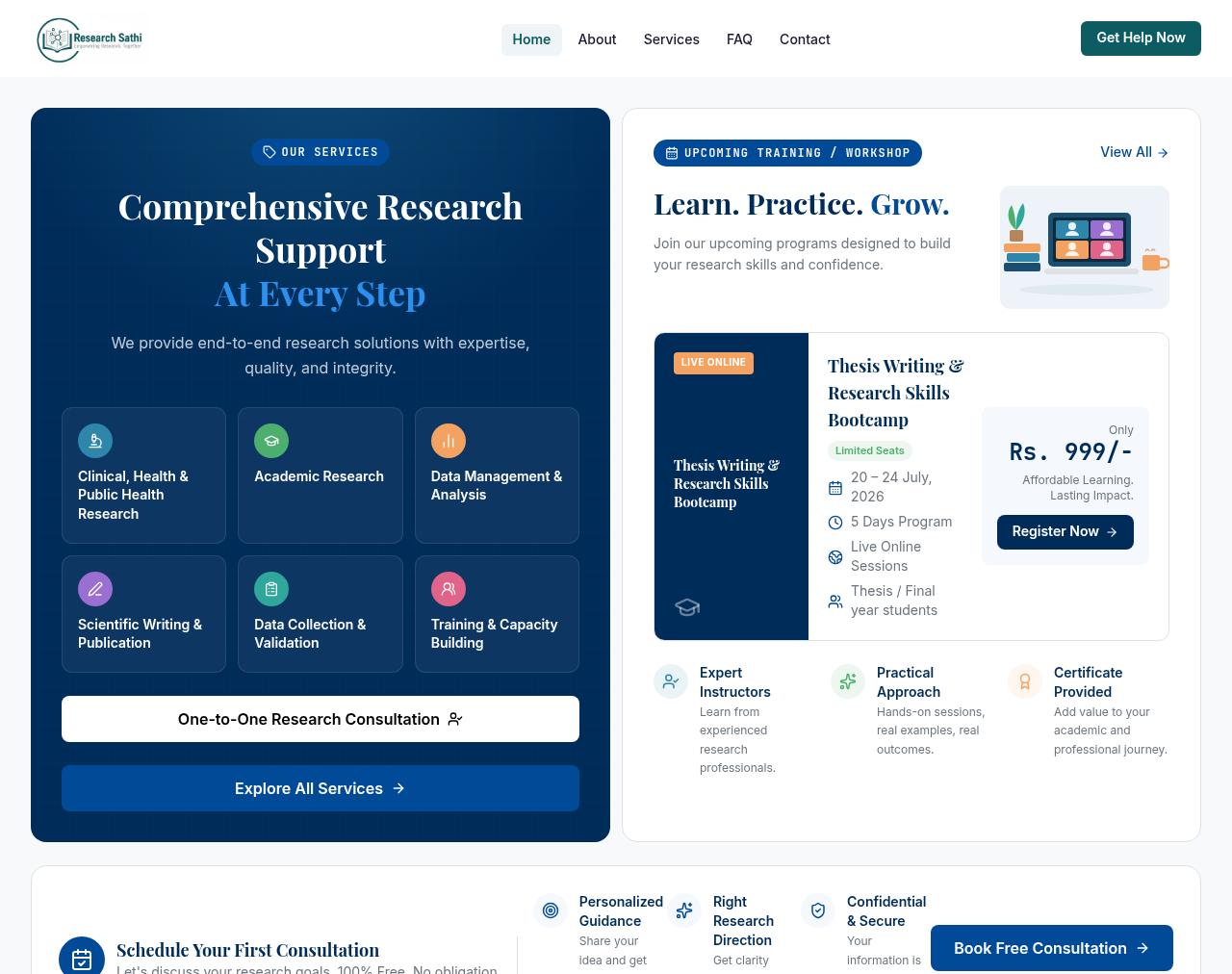 Research Sathi Pvt Ltd . project preview