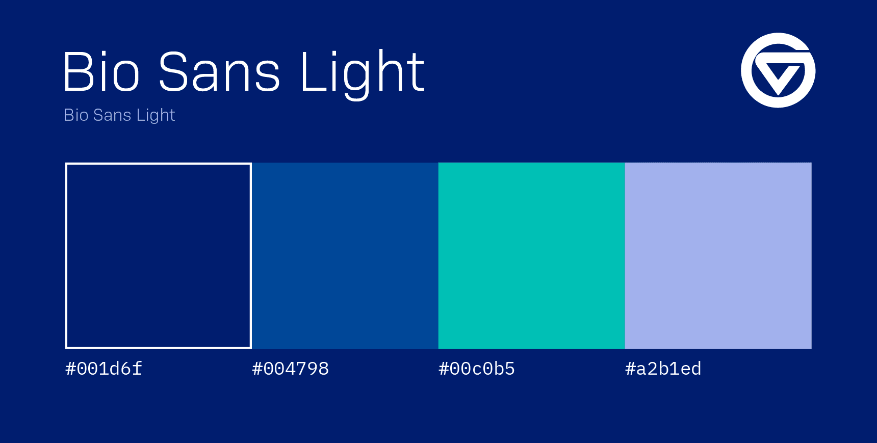 Typeface Bio Sans Light was used for heading and body text.