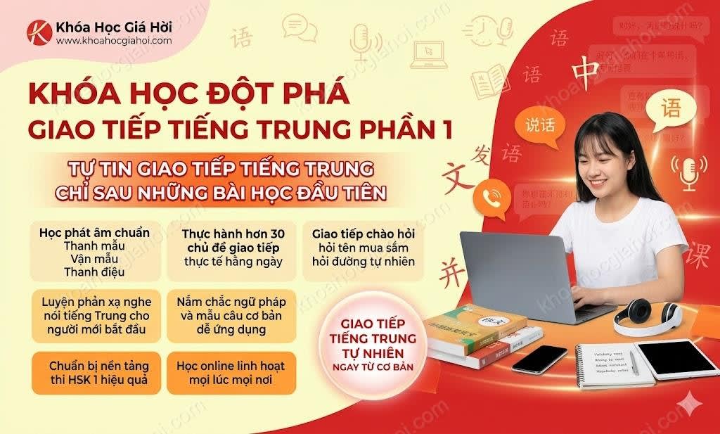 Khóa Học Đột Phá Giao Tiếp Tiếng Trung (Phần 1)