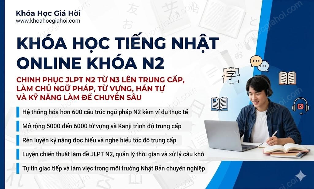 Khóa Học Tiếng Nhật Online Khóa N2