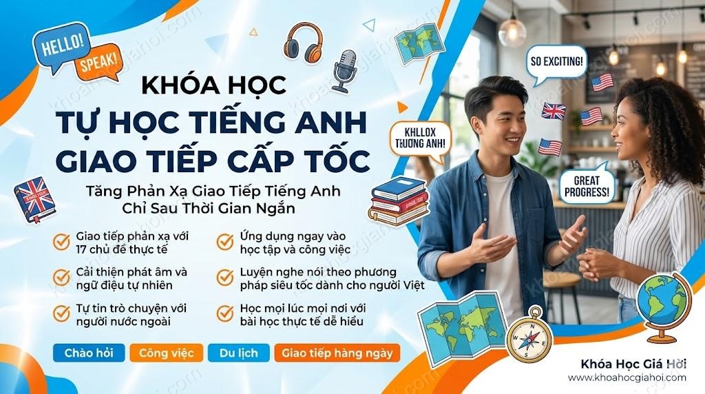 Khóa Học Tự Học Tiếng Anh Giao Tiếp Cấp Tốc