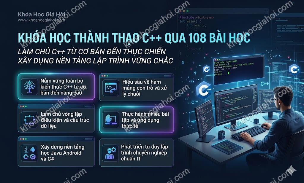 Khóa Học Thành Thạo C++ Qua 108 Bài Học