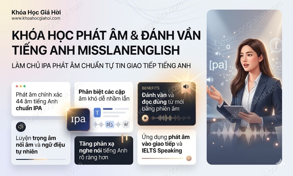Khóa Học Phát Âm & Đánh Vần Tiếng Anh Misslanenglish
