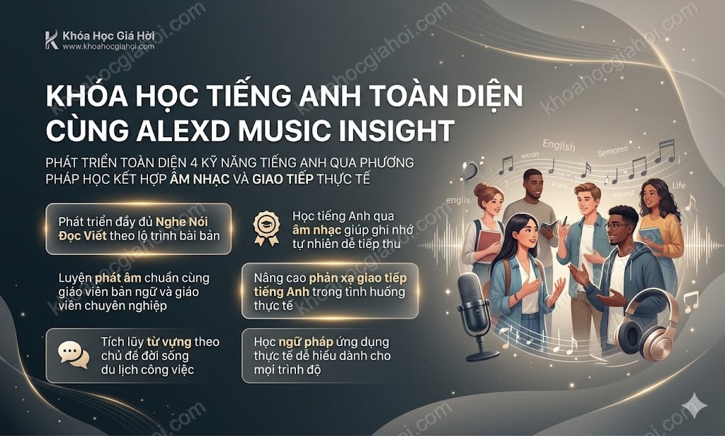 Khóa Học Tiếng Anh Toàn Diện Cùng Alexd Music Insight