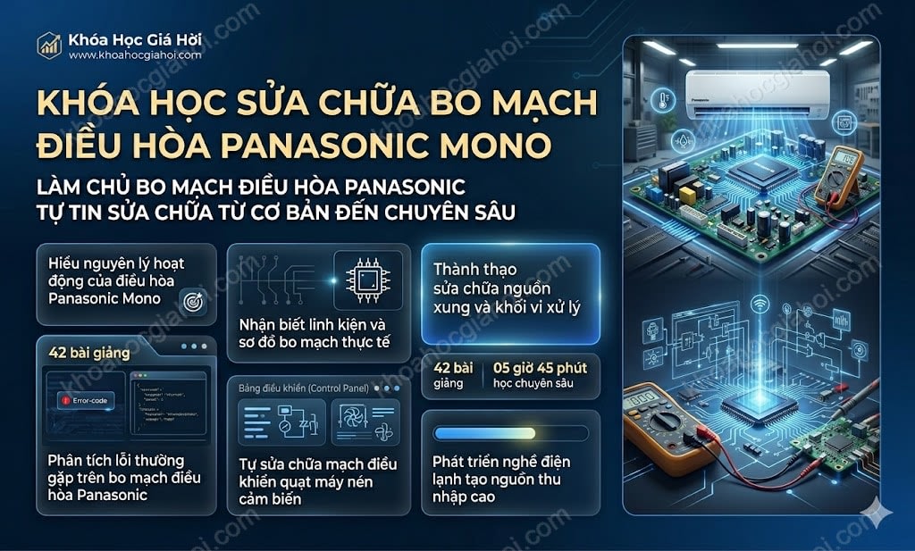 Khóa Học Sửa Chữa Bo Mạch Điều Hòa PANASONIC MONO