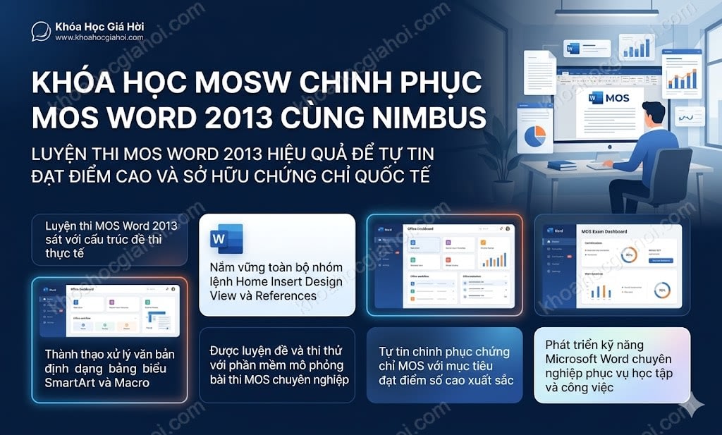 Khóa học MOSW: Chinh phục MOS Word 2013 cùng Nimbus