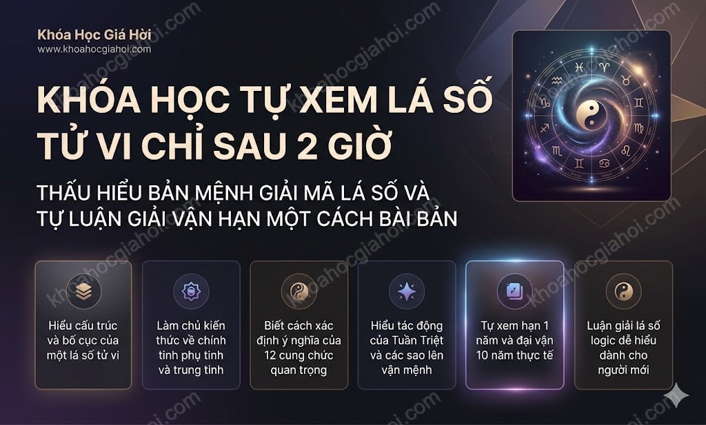 Khóa Học Tự Xem Lá Số Tử Vi Chỉ Sau 2 Giờ
