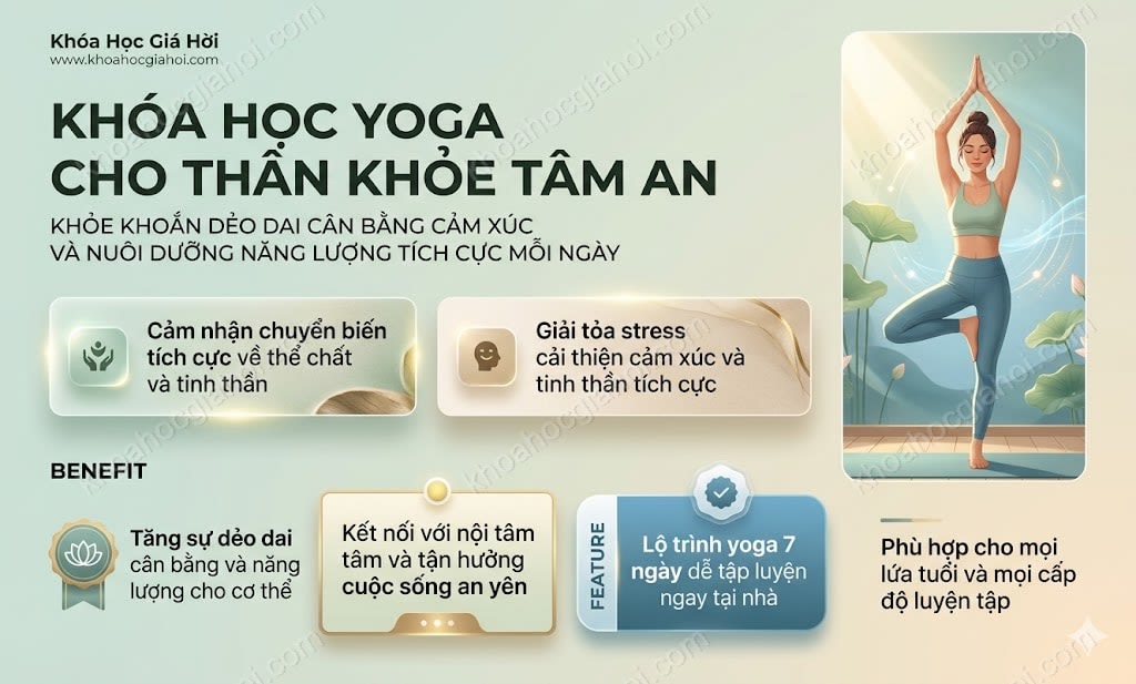 Khóa Học Yoga Cho Thân Khỏe, Tâm An