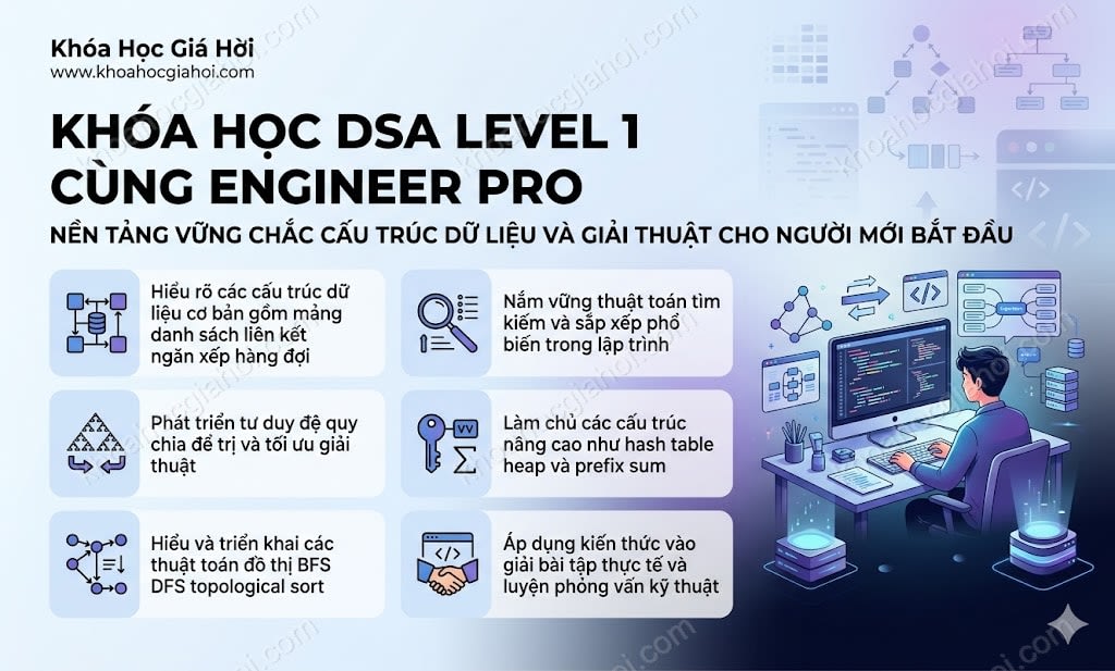 Khóa Học DSA Level 1 Cùng Engineer Pro