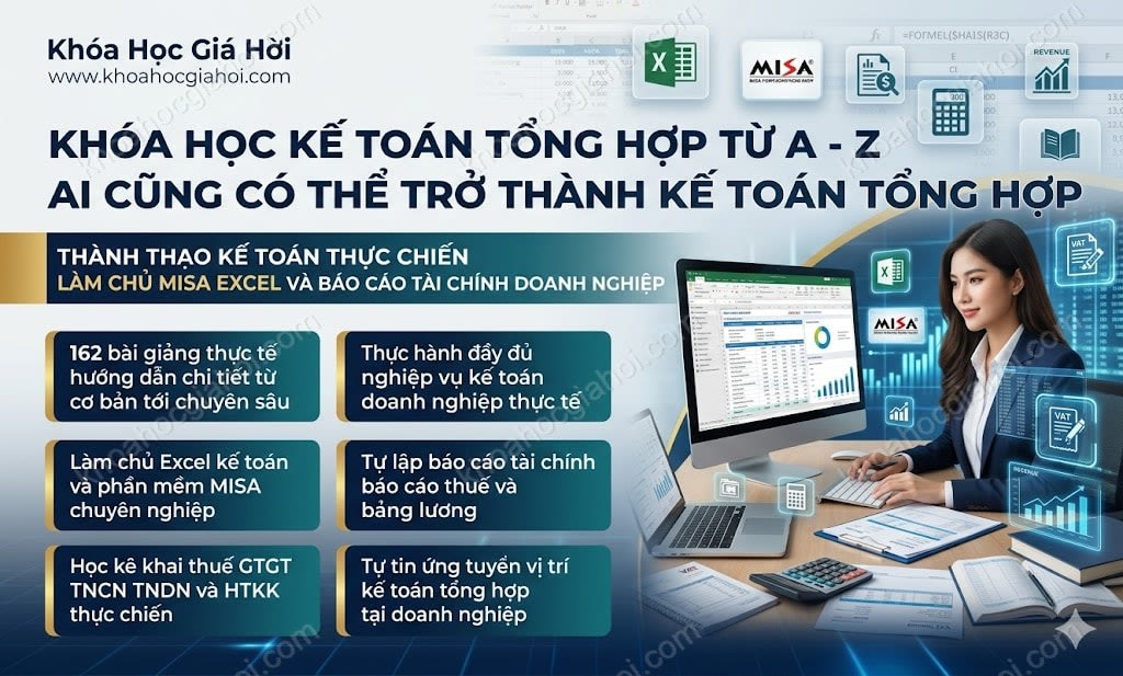 Khóa Học Kế Toán Tổng Hợp Từ A - Z: AI Cũng Có Thể Trở Thành Kế Toán Tổng Hợp