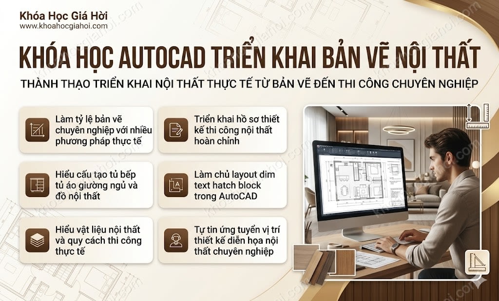 Khóa Học Autocad Triển Khai Bản Vẽ Nội Thất