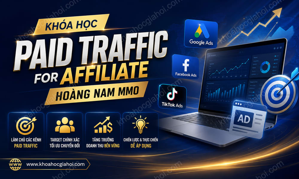 Khóa Học Paid Traffic For Affiliate Hoàng Nam MMO