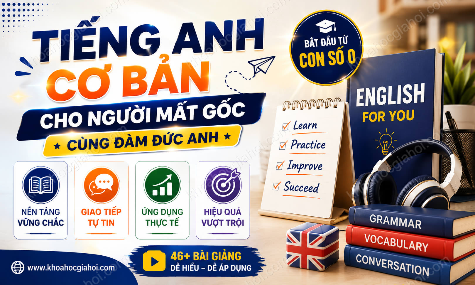 Khóa Học Tiếng Anh Cơ Bản Cho Người Mất Gốc Cùng Đàm Đức Anh