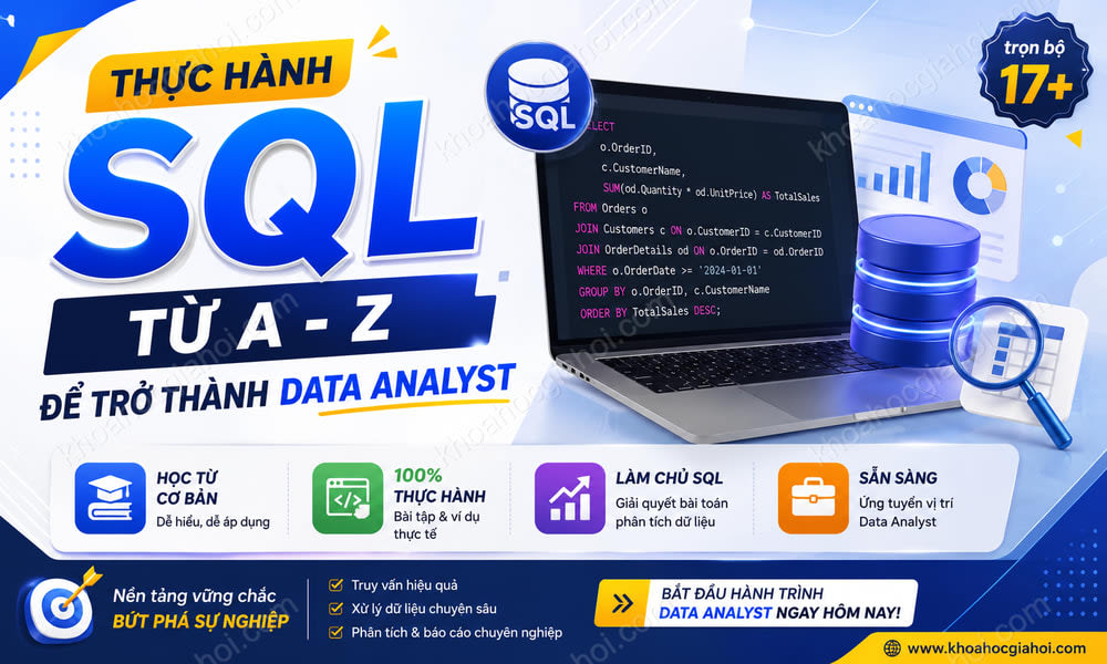 Khóa Học Thực Hành Sql Từ A - Z Để Trở Thành Data Analyst