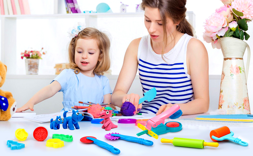 KOOKAROO Playdough Tools for Kids Ages 2-4