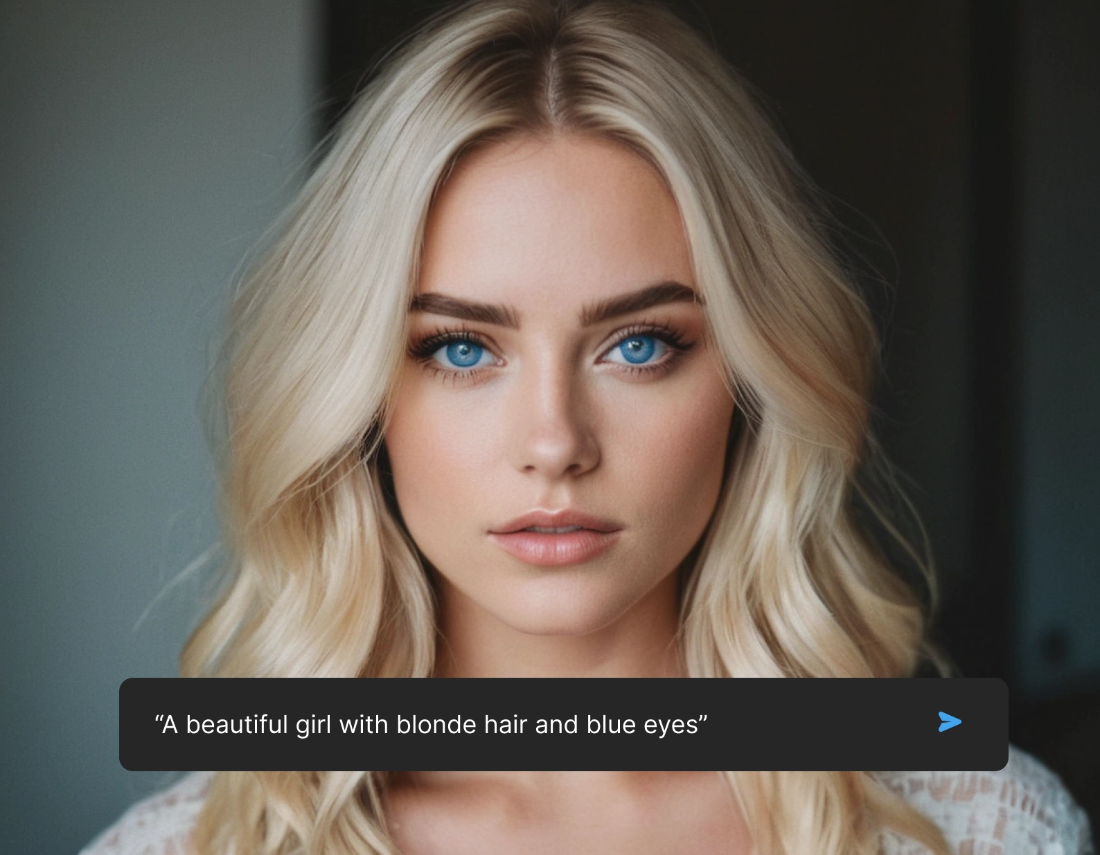 an ai image prompt for a blonde woman