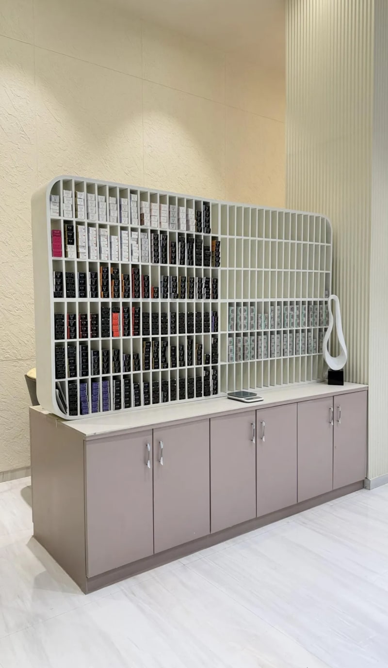 Ally 21 Salon Products Wall