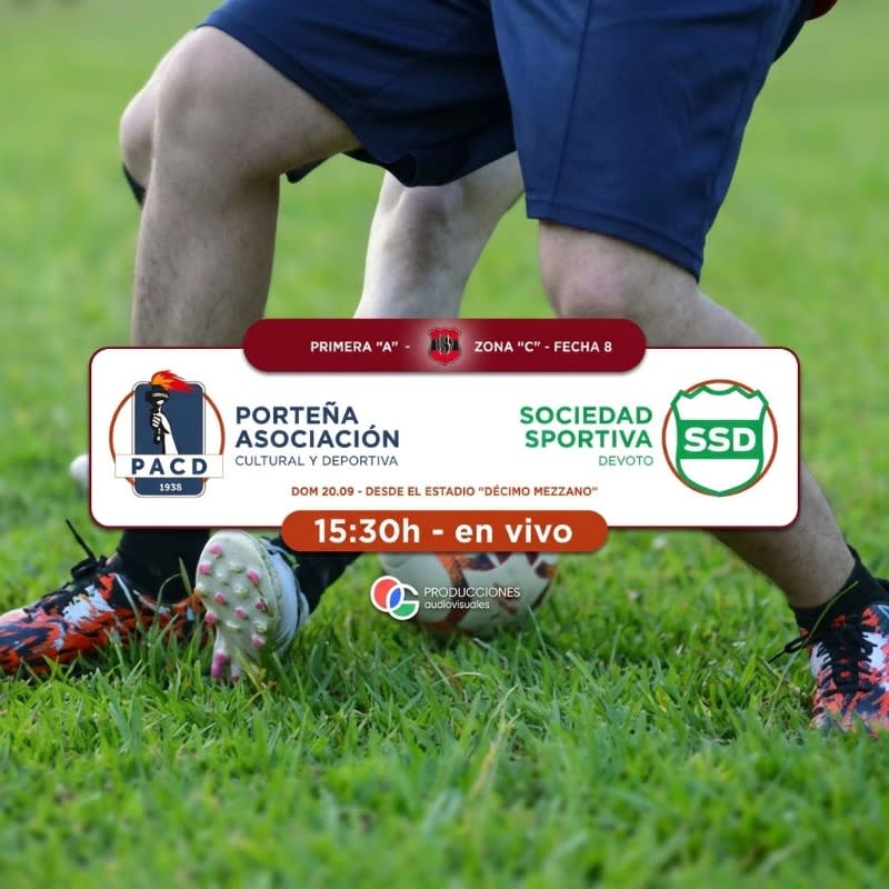 Porteña Asociación vs S. S. Devoto | FECHA 8 | LIGA REGIONAL DE FÚTBOL SAN FRANCISCO "A"