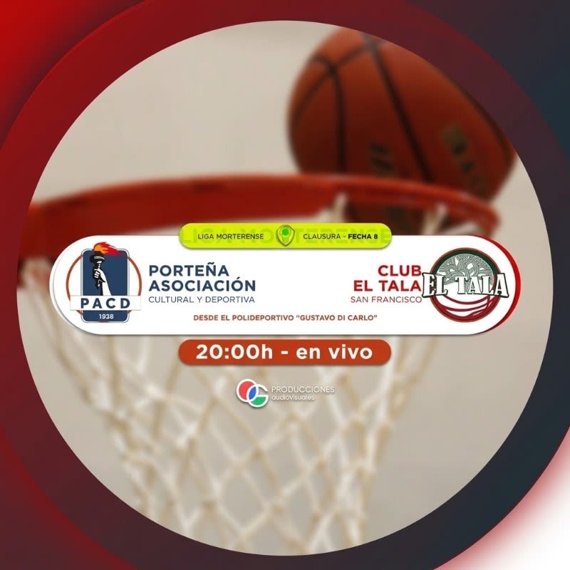 Porteña Asociación vs El Tala de San Francisco | FECHA 8 | LIGA MORTERENSE DE BASQUETBOL EN VIVO