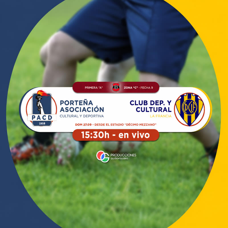 Porteña Asociación vs Cultural La Francia | FECHA 9 | LIGA REGIONAL DE FÚTBOL SAN FRANCISCO "A"