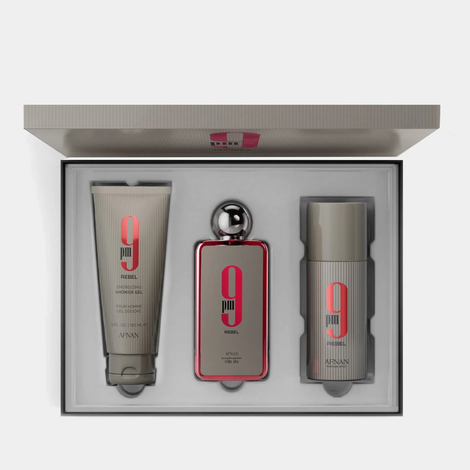 Afnan 9pm Rebel 3Pcs Gift Set For Men & Women 2