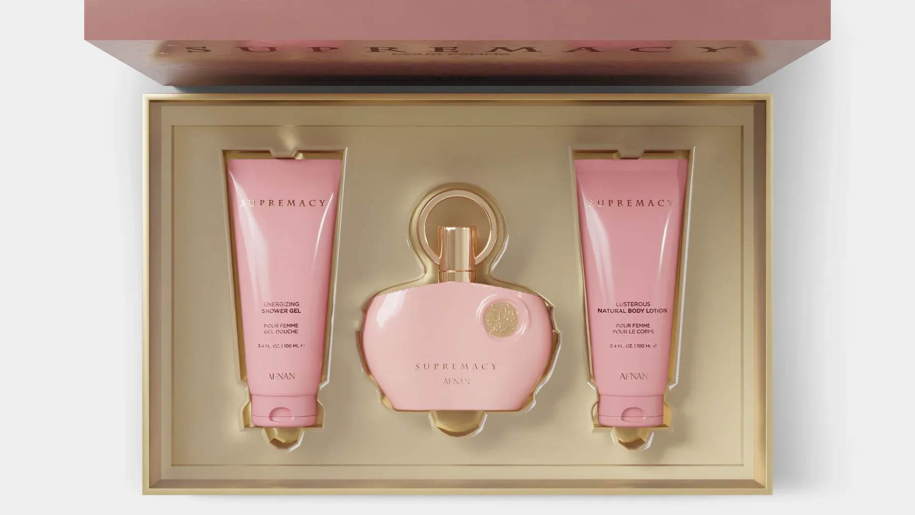 Afnan Supremacy Pink 3Pcs Gift Set For Women 2