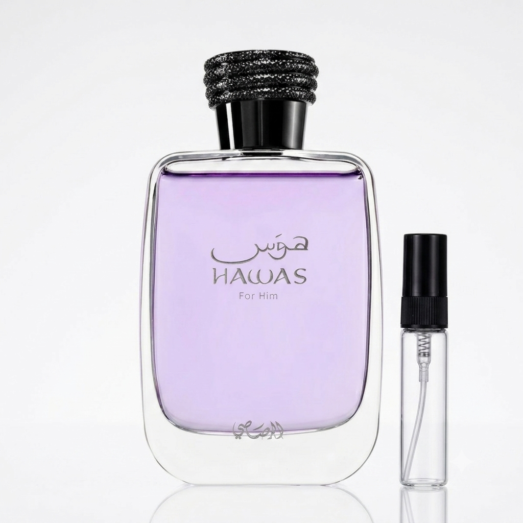 Rasasi Hawas For Him Decants in 5ML–50ML Perfume by Rasasi