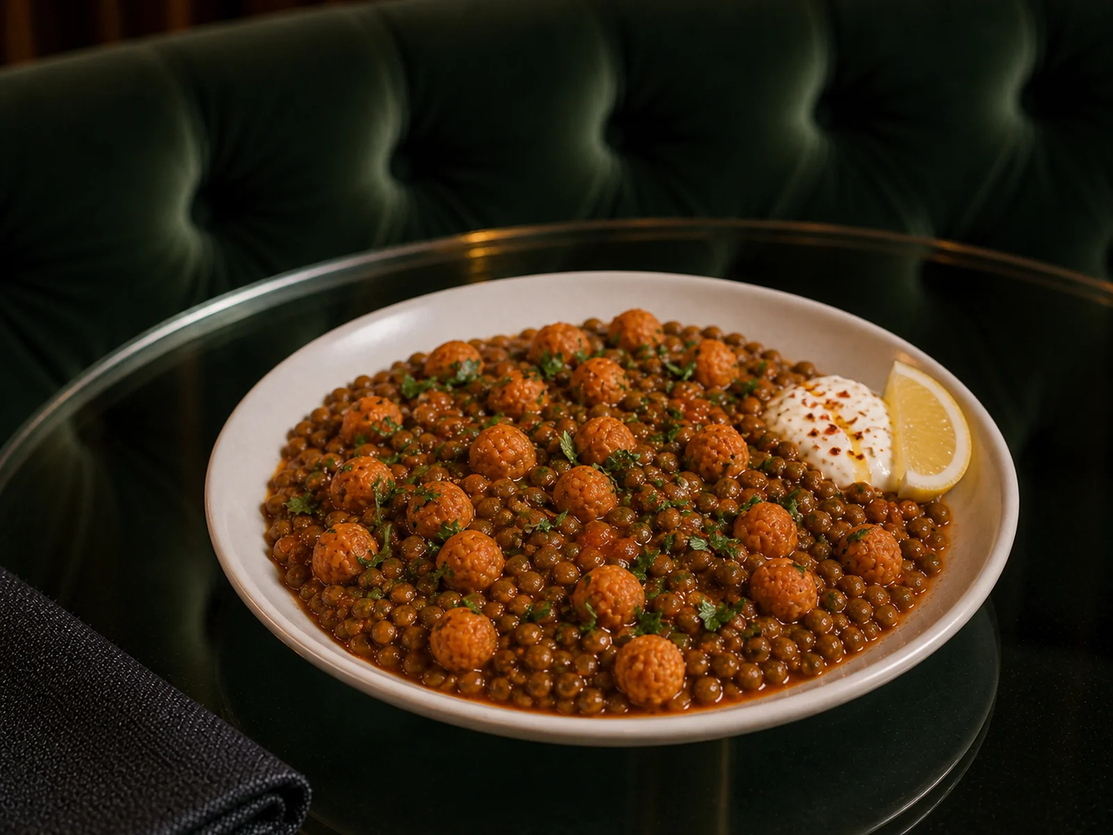 Fellah Köfteli Yeşil Mercimek Tavası