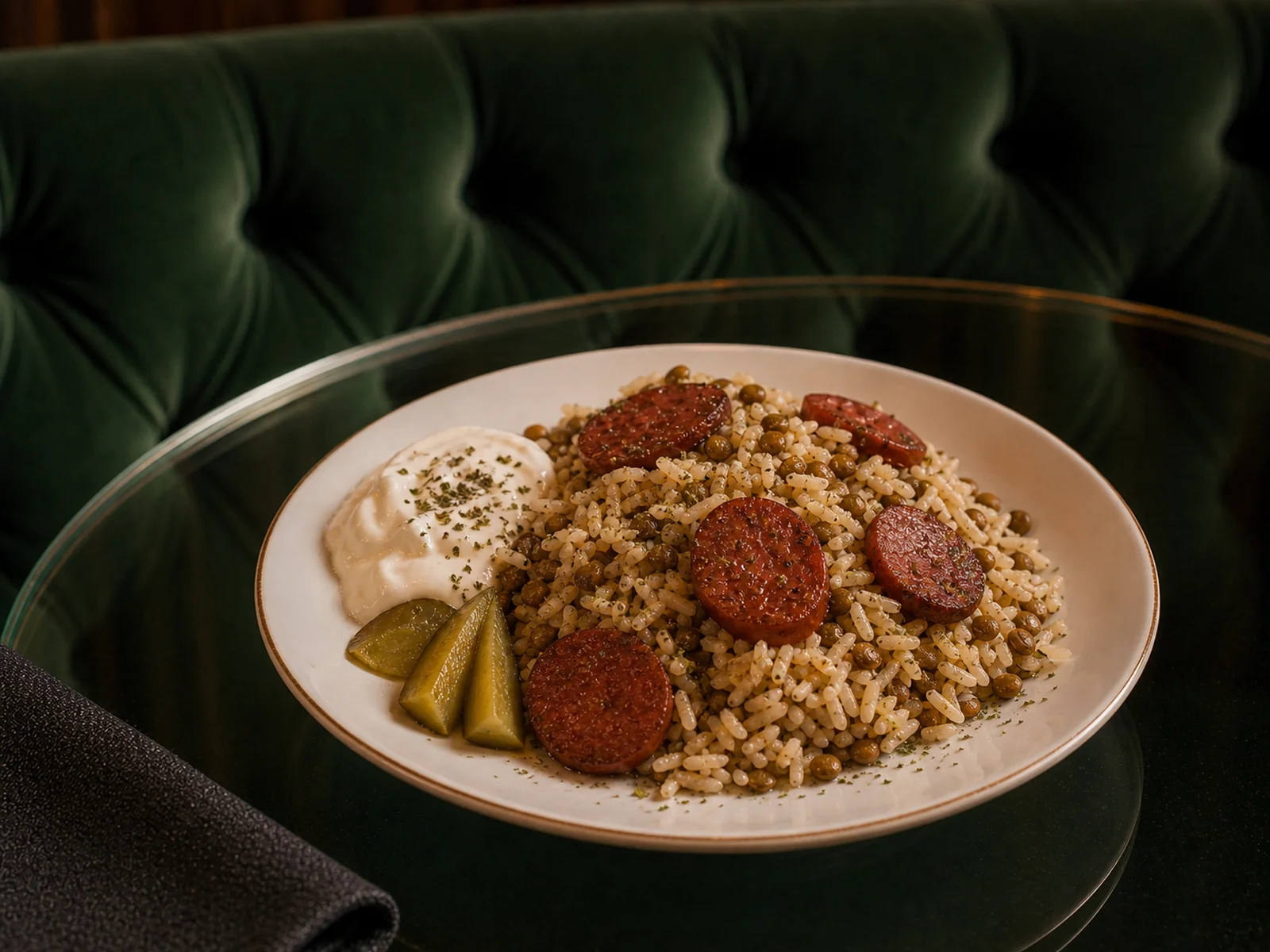 Kayseri Sucuklu Mercimek Pilavı