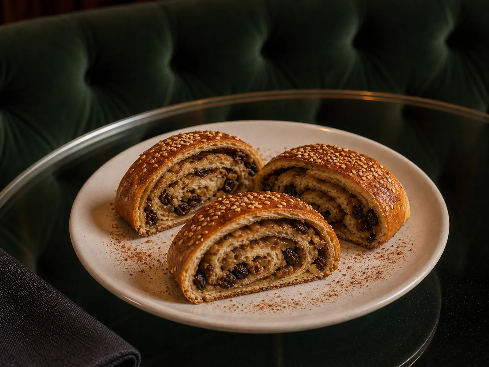 Tahinli Üzümlü Rulo Çörek