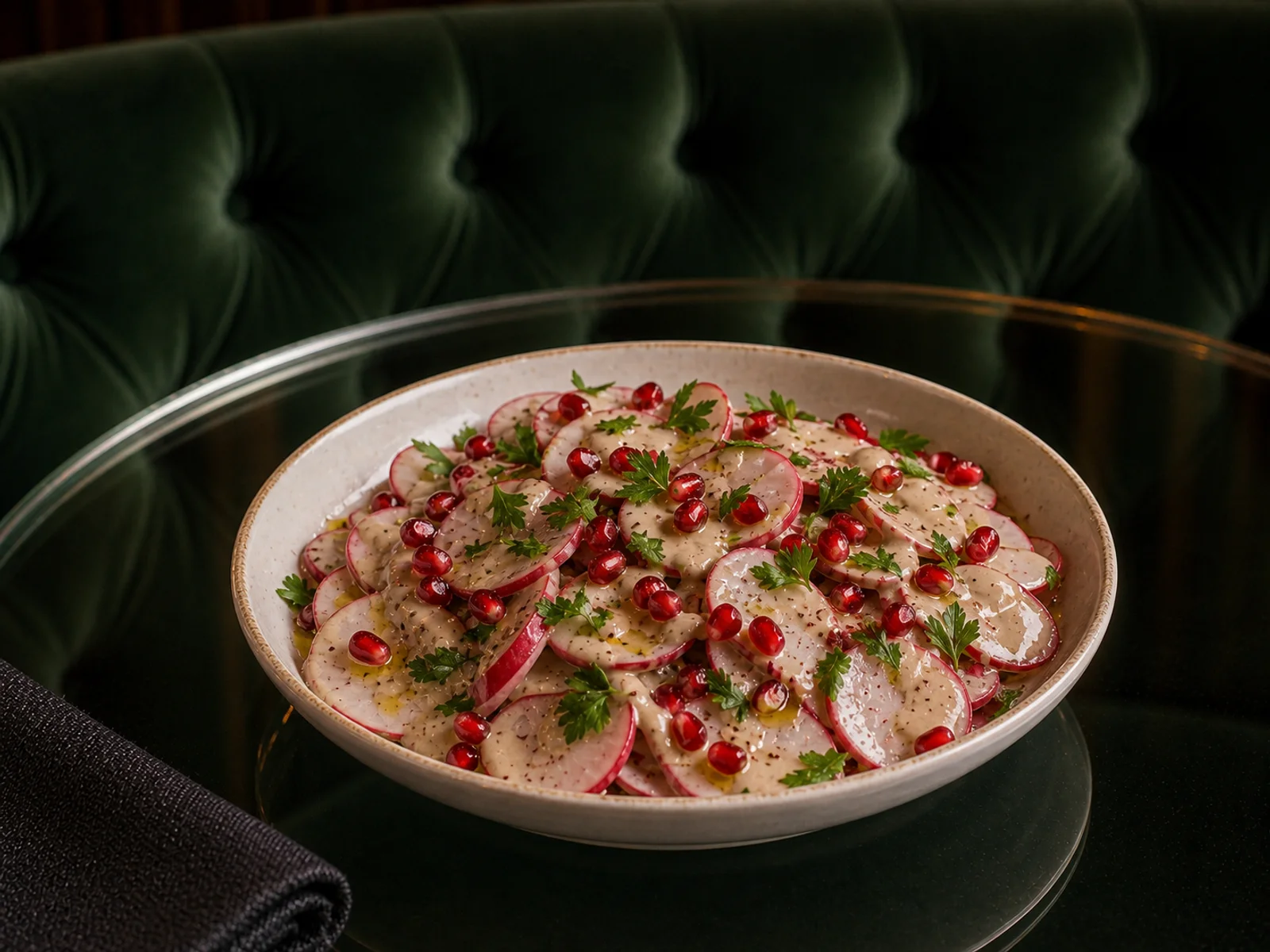 Turplu Narlı Tahinli Salata